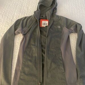 The North Face Charcoal and Light Gray Hooded Jacket
